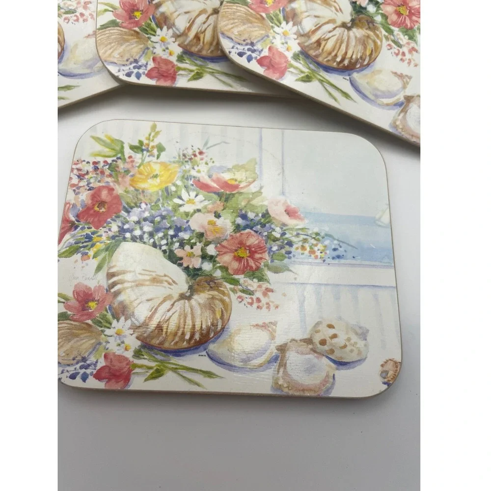American Pennyroyal Ocean Retreat Coasters Set of 4 Design Imports International